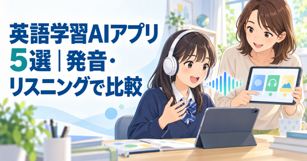 英語学習AIアプリ5選｜発音・リスニングで比較