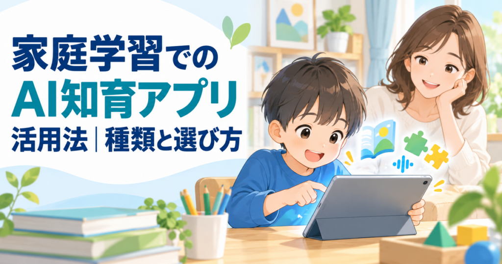 家庭学習でのAI知育アプリ活用法｜種類と選び方