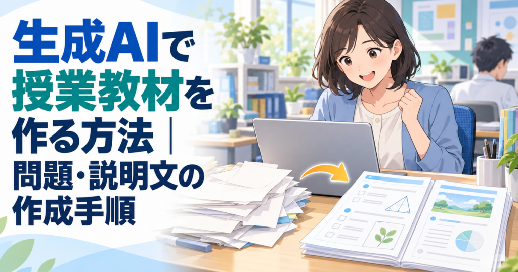 生成AIで授業教材を作る方法｜問題・説明文の作成手順