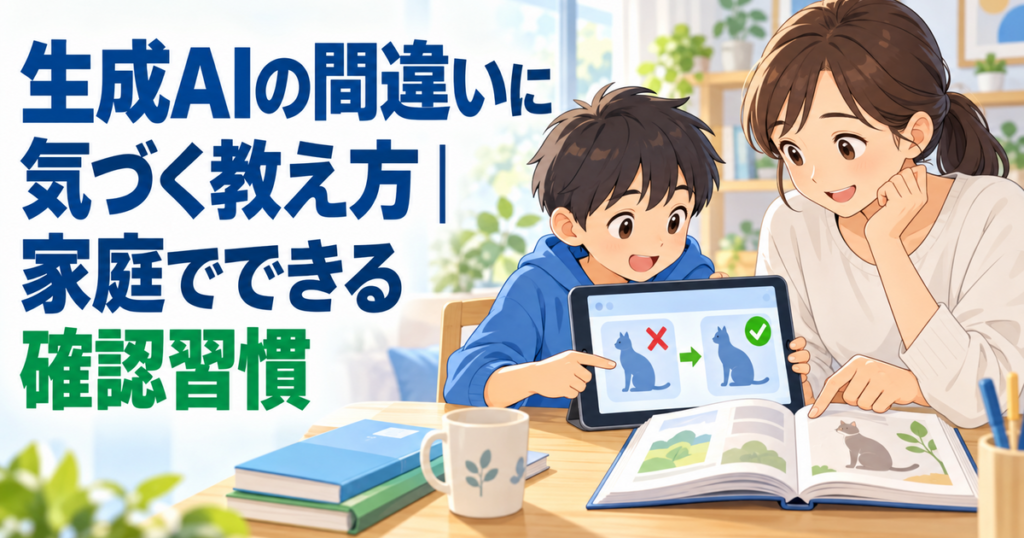 生成AIの間違いに気づく教え方｜家庭でできる確認習慣