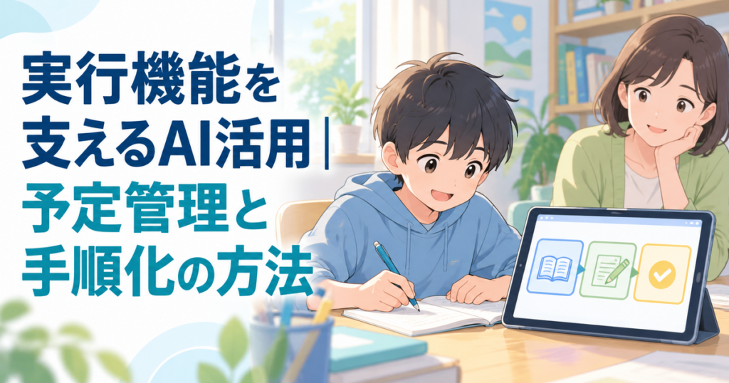 実行機能を支えるAI活用｜予定管理と手順化の方法