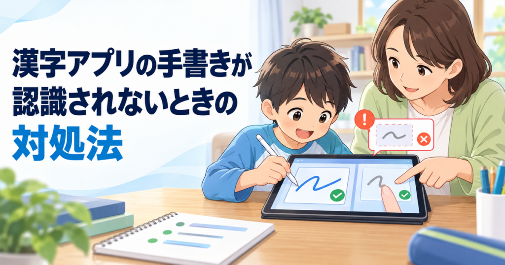 漢字アプリの手書きが認識されないときの対処法