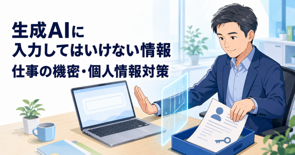 生成AIに入力してはいけない情報とは？仕事で守る機密・個人情報対策