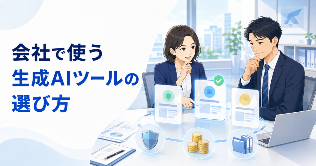 会社で使う生成AIツールの選び方｜セキュリティ・料金・業務環境で比較