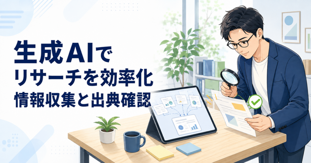 生成AIでリサーチを効率化する方法｜情報収集と出典確認の手順