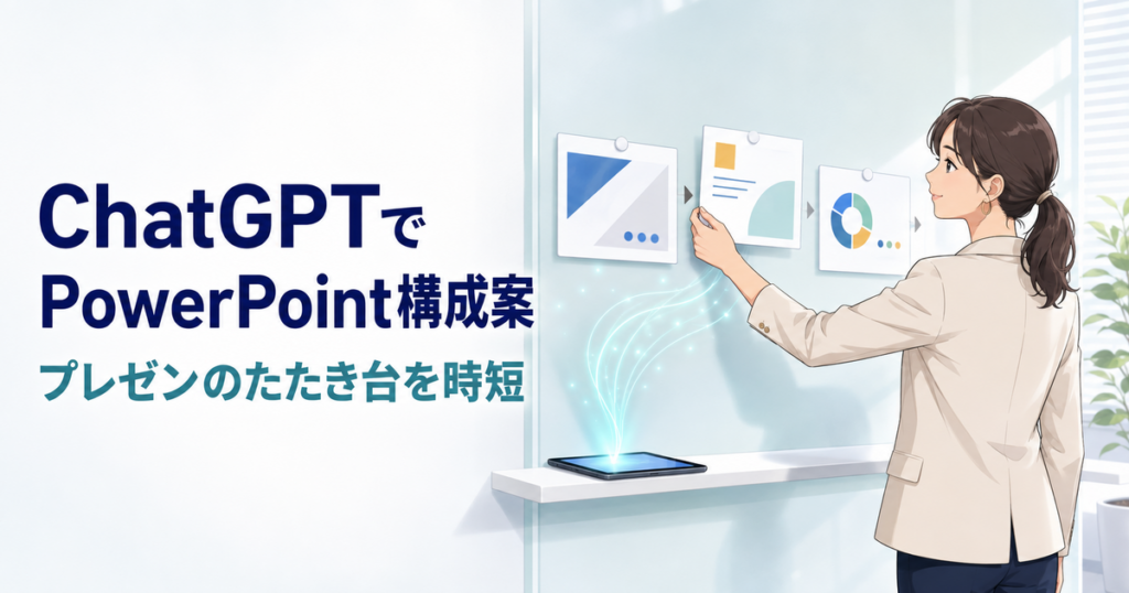 ChatGPTでPowerPointの構成案を作る方法｜プレゼン資料のたたき台を時短