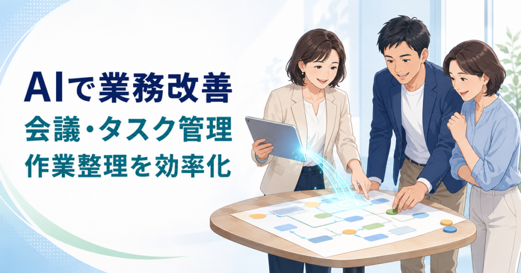 AIで業務改善する方法｜会議・タスク管理・作業整理を効率化