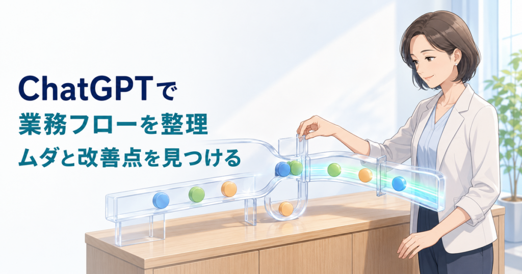 ChatGPTで業務フローを整理する方法｜ムダな作業と改善ポイントを見つける