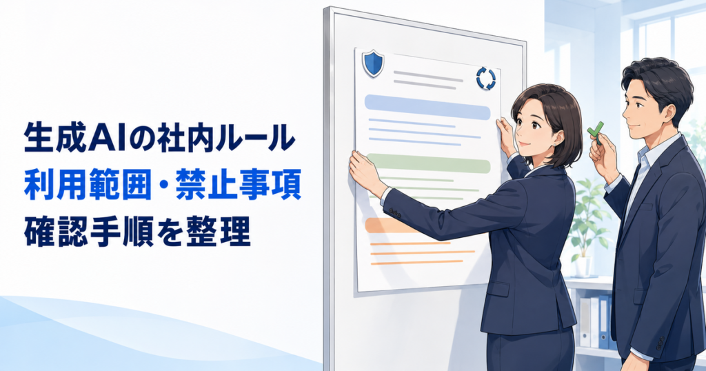 会社で生成AIの社内ルールを作る方法｜利用範囲・禁止事項・確認手順を整理