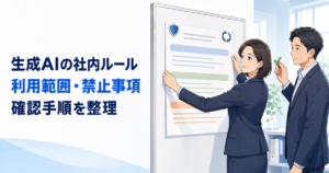 会社で生成AIの社内ルールを作る方法｜利用範囲・禁止事項・確認手順を整理