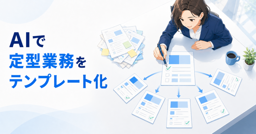 AIで定型業務をテンプレート化する方法｜繰り返し作業を標準化して時短