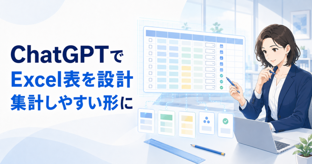 ChatGPTでExcel表の設計を考える方法｜項目・入力ルール・集計しやすい形に整理