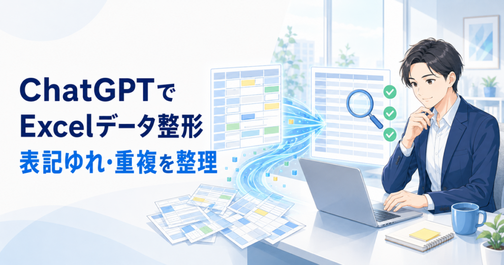 ChatGPTでExcelデータを整形する方法｜表記ゆれ・空白・重複を整理