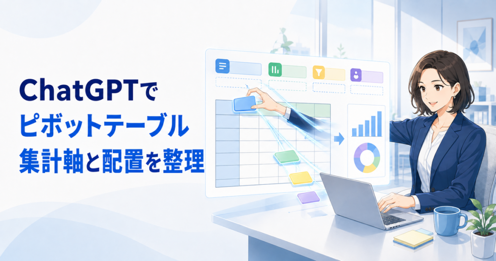 ChatGPTでピボットテーブルを作る方法｜集計軸と項目配置を整理