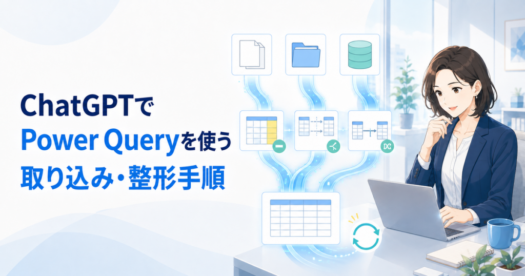 ChatGPTでPower Queryを使う方法｜データ取り込み・整形手順を組み立てる