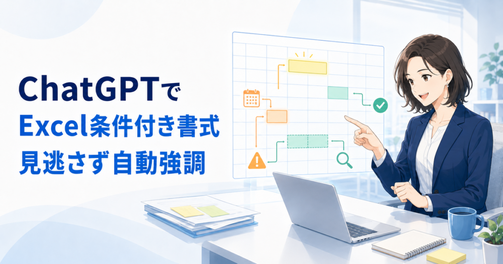 ChatGPTでExcelの条件付き書式を設定する方法｜見逃したくない数値を自動で強調