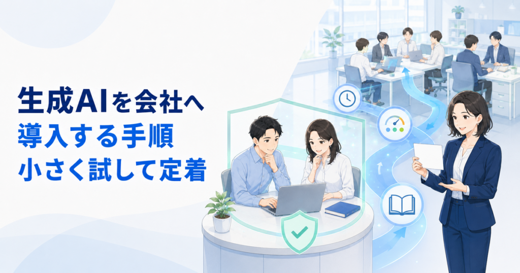 生成AIを会社へ導入する手順｜小さく試して安全に定着させる進め方