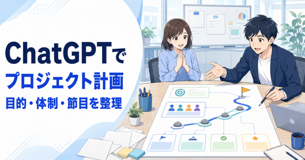 ChatGPTでプロジェクト計画を作る方法｜目的・体制・マイルストーンを整理