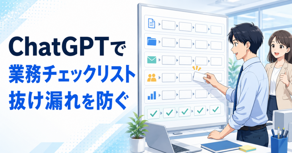ChatGPTで業務チェックリストを作る方法｜定型作業の抜け漏れを防ぐ