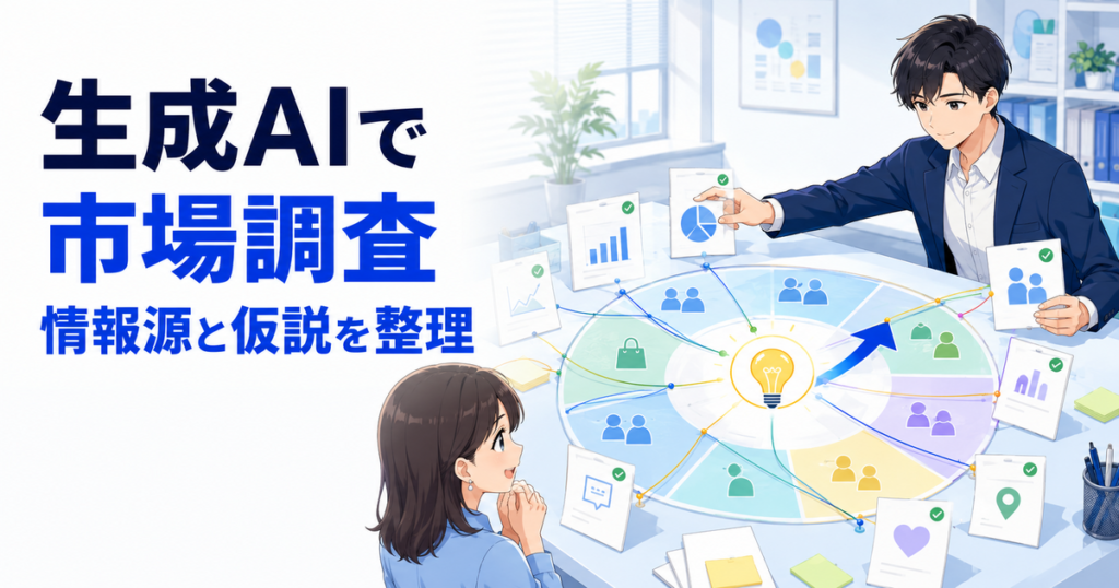 生成AIで市場調査をする方法｜調査項目・情報源・仮説を整理