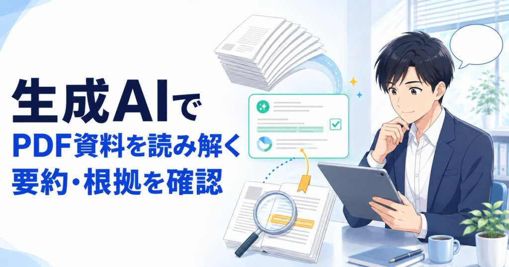 生成AIでPDF資料を読み解く方法｜要約・質問・根拠箇所を確認