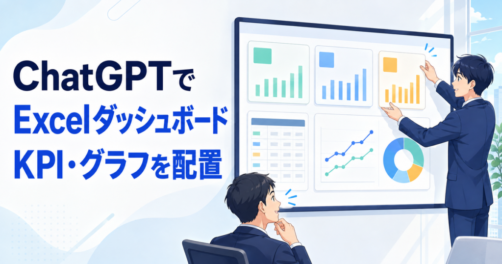 ChatGPTでExcelダッシュボードを設計する方法｜KPI・表・グラフを見やすく配置