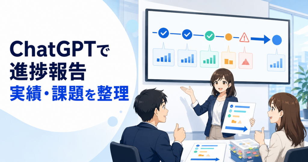 ChatGPTで進捗報告を作る方法｜実績・遅延・課題・次の対応を整理