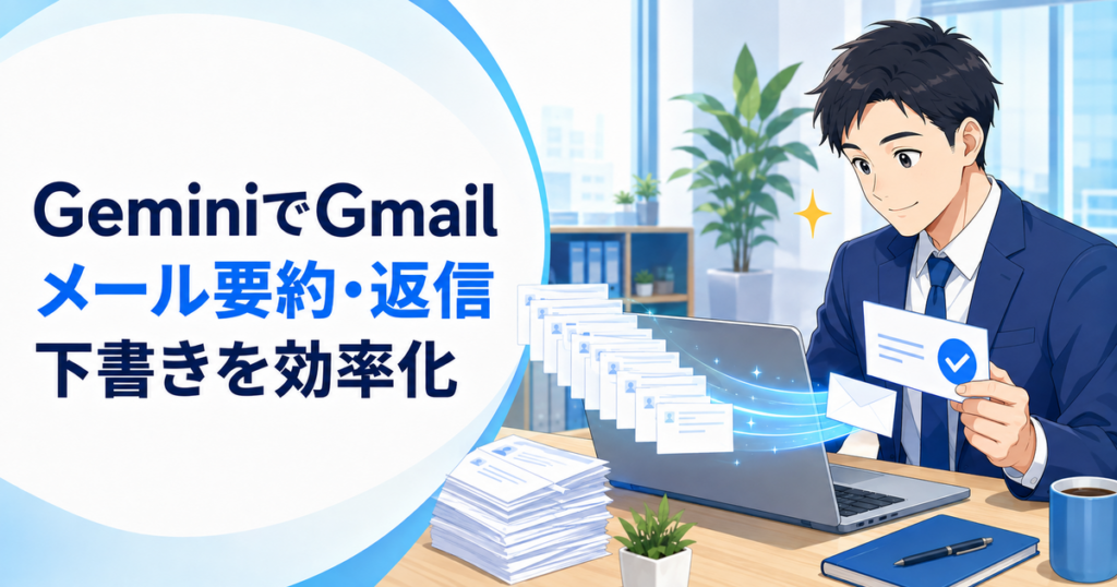 GeminiでGmailを使う方法｜メール要約・返信・下書きを効率化