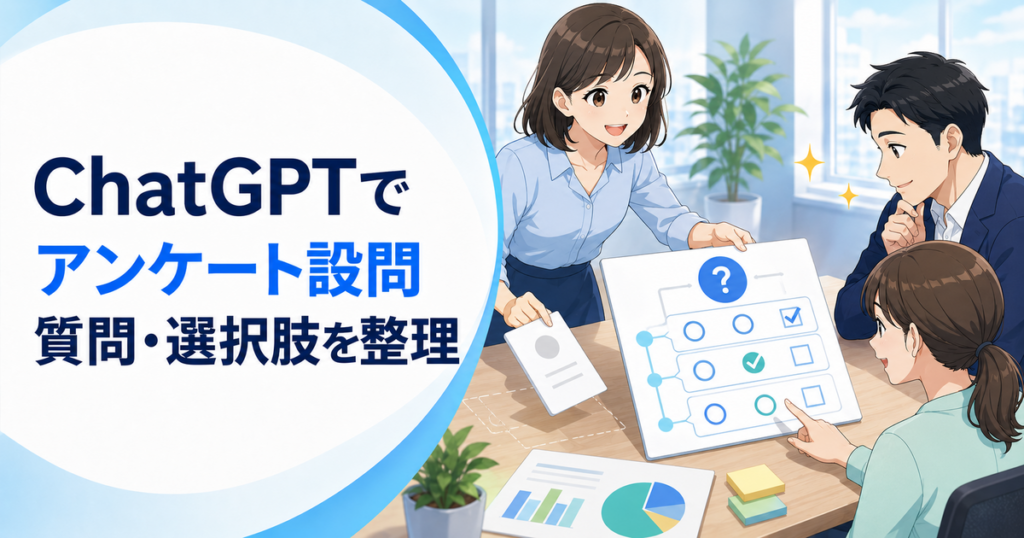 ChatGPTでアンケート設問を作る方法｜目的から質問・選択肢・回答形式を整理