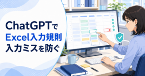ChatGPTでExcelの入力規則を設定する方法｜プルダウン・数値・日付の入力ミスを防ぐ