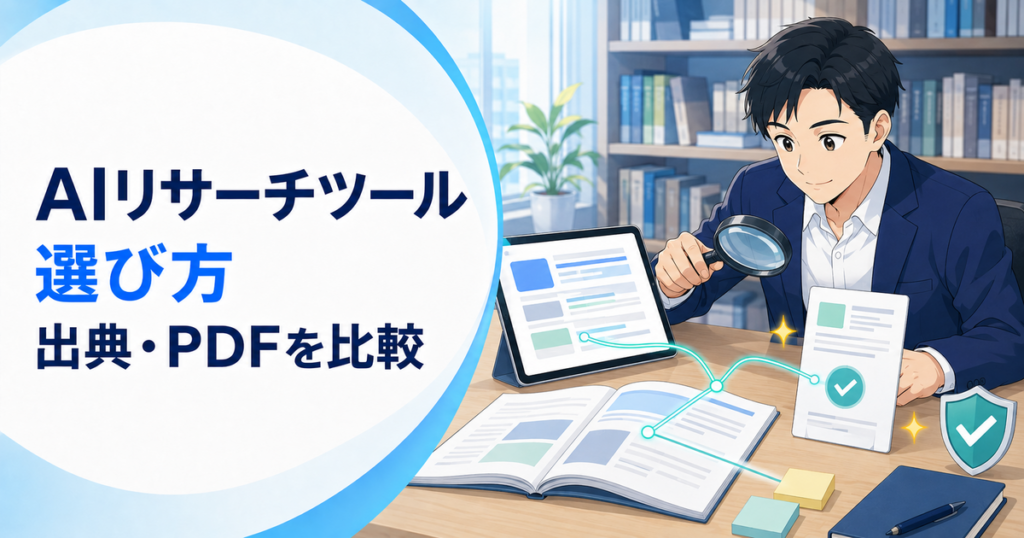 AIリサーチツールの選び方｜検索・出典確認・PDF読解の比較ポイント