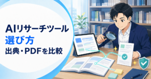 AIリサーチツールの選び方｜検索・出典確認・PDF読解の比較ポイント