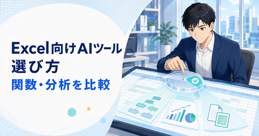 Excel向けAIツールの選び方｜関数・分析・Office連携を比較