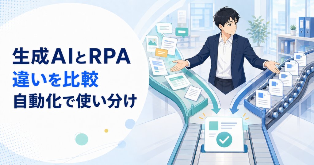 生成AIとRPAの違いを比較｜業務自動化で使い分ける判断基準