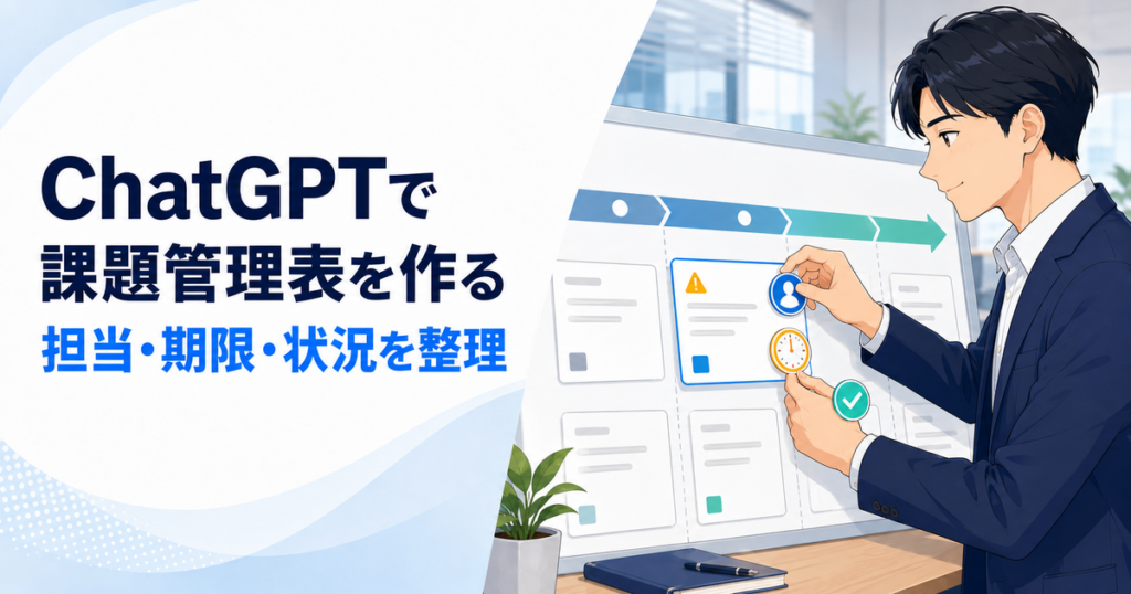 ChatGPTで課題管理表を作る方法｜問題・担当・期限・対応状況を整理