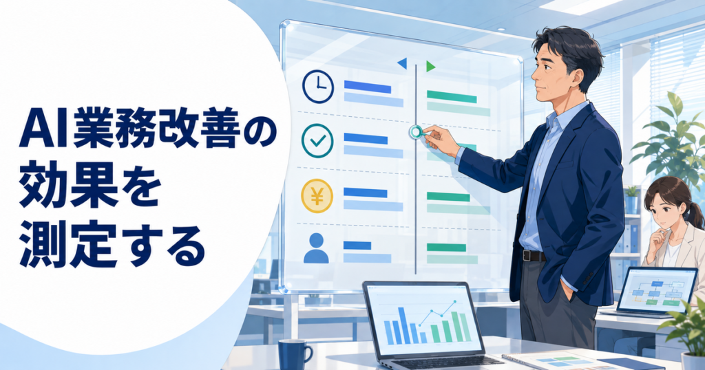 AI業務改善の効果を測定する方法｜時間・品質・コストを導入前後で比較
