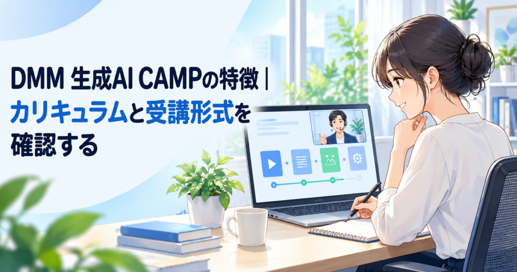 DMM 生成AI CAMPの特徴｜カリキュラムと受講形式を確認する